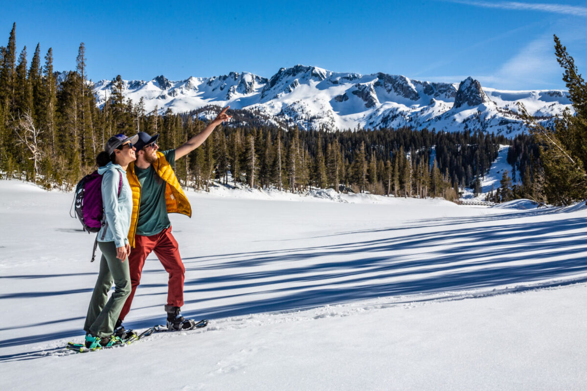 Cross-country skiing and snowshoeing, Mammoth Lakes winter