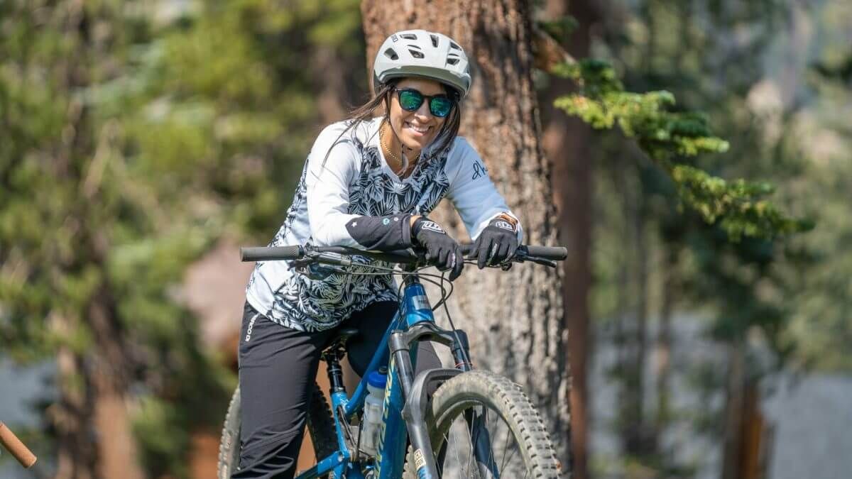 Photo of person on the Mammoth Mountain Bike Park during Mammoth Lakes summer stay